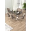 Dining Table & Chairs Set (7 Pieces) Lai - Anthracite, Chrome, Cappuccino Anthracite
Chrome
Cappuccino