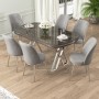 Dining Table & Chairs Set (7 Pieces) Lai - Anthracite, Chrome, Grey Anthracite
Chrome
Grey