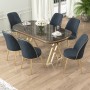 Dining Table & Chairs Set (7 Pieces) Lai - Anthracite, Gold Anthracite
Gold