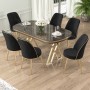Dining Table & Chairs Set (7 Pieces) Lai - Anthracite, Gold, Black Anthracite
Gold
Black