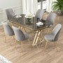 Dining Table & Chairs Set (7 Pieces) Lai - Anthracite, Gold, Grey Anthracite
Gold
Grey