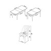 Extendable Dining Table & Chairs Set (7 Pieces) Eva - Black Marble, Turquoise Black Marble
Turquoise
