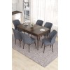 Extendable Dining Table & Chairs Set (7 Pieces) Eva - Baroque, Fume Baroque
Fume