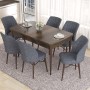 Extendable Dining Table & Chairs Set (7 Pieces) Eva - Baroque, Fume Baroque
Fume