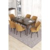 Extendable Dining Table & Chairs Set (7 Pieces) Eva - Baroque, Cappuccino Baroque
Cappuccino