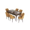 Extendable Dining Table & Chairs Set (7 Pieces) Eva - Baroque, Cappuccino Baroque
Cappuccino