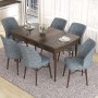 Extendable Dining Table & Chairs Set (7 Pieces) Eva - Baroque, Grey Baroque
Grey