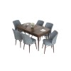 Extendable Dining Table & Chairs Set (7 Pieces) Eva - Baroque, Grey Baroque
Grey