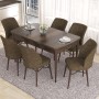 Extendable Dining Table & Chairs Set (7 Pieces) Eva - Baroque, Brown Baroque
Brown