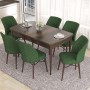 Extendable Dining Table & Chairs Set (7 Pieces) Eva - Baroque, Khaki Baroque
Khaki