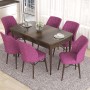 Extendable Dining Table & Chairs Set (7 Pieces) Eva - Baroque, Purple Baroque
Purple