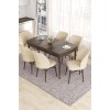 Extendable Dining Table & Chairs Set (7 Pieces) Eva - Baroque, Cream Baroque
Cream