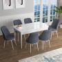 Extendable Dining Table & Chairs Set (7 Pieces) Han - White, Fume White
Fume