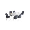 Extendable Dining Table & Chairs Set (7 Pieces) Han - White, Fume White
Fume