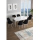 Extendable Dining Table & Chairs Set (7 Pieces) Han - White, Black White
Black Extendable Dining Table & Chairs Set (7 Pieces) Han - White, Black White
Black