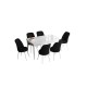 Extendable Dining Table & Chairs Set (7 Pieces) Han - White, Black White
Black Extendable Dining Table & Chairs Set (7 Pieces) Han - White, Black White
Black