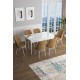 Extendable Dining Table & Chairs Set (7 Pieces) Han - White, Cappuccino White
Cappuccino Extendable Dining Table & Chairs Set (7 Pieces) Han - White, Cappuccino White
Cappuccino