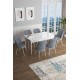 Extendable Dining Table & Chairs Set (7 Pieces) Han - White, Grey White
Grey Extendable Dining Table & Chairs Set (7 Pieces) Han - White, Grey White
Grey