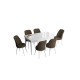 Extendable Dining Table & Chairs Set (7 Pieces) Han - White, Brown White
Brown Extendable Dining Table & Chairs Set (7 Pieces) Han - White, Brown White
Brown
