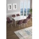 Extendable Dining Table & Chairs Set (7 Pieces) Han - White, Dusty Rose White
Dusty Rose Extendable Dining Table & Chairs Set (7 Pieces) Han - White, Dusty Rose White
Dusty Rose