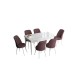 Extendable Dining Table & Chairs Set (7 Pieces) Han - White, Dusty Rose White
Dusty Rose Extendable Dining Table & Chairs Set (7 Pieces) Han - White, Dusty Rose White
Dusty Rose