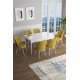 Extendable Dining Table & Chairs Set (7 Pieces) Han - White, Mustard White
Mustard Extendable Dining Table & Chairs Set (7 Pieces) Han - White, Mustard White
Mustard