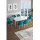 Extendable Dining Table & Chairs Set (7 Pieces) Han - White, Turquoise White
Turquoise Extendable Dining Table & Chairs Set (7 Pieces) Han - White, Turquoise White
Turquoise
