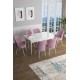 Extendable Dining Table & Chairs Set (7 Pieces) Han - White, Pink White
Pink Extendable Dining Table & Chairs Set (7 Pieces) Han - White, Pink White
Pink