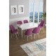 Extendable Dining Table & Chairs Set (7 Pieces) Han - White, Purple White
Purple Extendable Dining Table & Chairs Set (7 Pieces) Han - White, Purple White
Purple