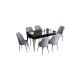 Extendable Dining Table & Chairs Set (7 Pieces) Han - Black Marble, Grey Black Marble
Grey Extendable Dining Table & Chairs Set (7 Pieces) Han - Black Marble, Grey Black Marble
Grey