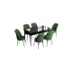 Extendable Dining Table & Chairs Set (7 Pieces) Han - Black Marble, Khaki Black Marble
Khaki Extendable Dining Table & Chairs Set (7 Pieces) Han - Black Marble, Khaki Black Marble
Khaki