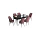 Extendable Dining Table & Chairs Set (7 Pieces) Han - Black Marble, Dusty Rose Black Marble
Dusty Rose Extendable Dining Table & Chairs Set (7 Pieces) Han - Black Marble, Dusty Rose Black Marble
Dusty Rose