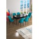 Extendable Dining Table & Chairs Set (7 Pieces) Han - Black Marble, Turquoise Black Marble
Turquoise Extendable Dining Table & Chairs Set (7 Pieces) Han - Black Marble, Turquoise Black Marble
Turquoise
