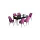Extendable Dining Table & Chairs Set (7 Pieces) Han - Black Marble, Purple Black Marble
Purple Extendable Dining Table & Chairs Set (7 Pieces) Han - Black Marble, Purple Black Marble
Purple