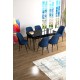 Extendable Dining Table & Chairs Set (7 Pieces) Han - Black Marble, Navy Blue Black Marble
Navy Blue Extendable Dining Table & Chairs Set (7 Pieces) Han - Black Marble, Navy Blue Black Marble
Navy Blue