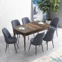 Extendable Dining Table & Chairs Set (7 Pieces) Han - Baroque, Fume Baroque
Fume