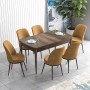 Extendable Dining Table & Chairs Set (7 Pieces) Han - Baroque, Cappuccino Baroque
Cappuccino
