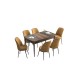 Extendable Dining Table & Chairs Set (7 Pieces) Han - Baroque, Cappuccino Baroque
Cappuccino