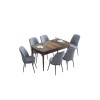 Extendable Dining Table & Chairs Set (7 Pieces) Han - Baroque, Grey Baroque
Grey