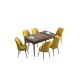 Extendable Dining Table & Chairs Set (7 Pieces) Han - Baroque, Mustard Baroque
Mustard Extendable Dining Table & Chairs Set (7 Pieces) Han - Baroque, Mustard Baroque
Mustard