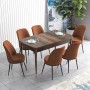 Extendable Dining Table & Chairs Set (7 Pieces) Han - Baroque, Tile Red Baroque
Tile Red