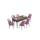 Extendable Dining Table & Chairs Set (7 Pieces) Han - Baroque, Pink Baroque
Pink Extendable Dining Table & Chairs Set (7 Pieces) Han - Baroque, Pink Baroque
Pink