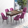 Extendable Dining Table & Chairs Set (7 Pieces) Han - Baroque, Purple Baroque
Purple