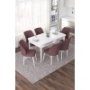 Extendable Dining Table & Chairs Set (7 Pieces) Nef - White, Dusty Rose White
Dusty Rose