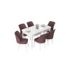 Extendable Dining Table & Chairs Set (7 Pieces) Nef - White, Dusty Rose White
Dusty Rose