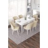 Extendable Dining Table & Chairs Set (7 Pieces) Nef - White, Cream White
Cream