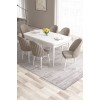 Extendable Dining Table & Chairs Set (7 Pieces) Roz - White, Cappuccino White
Cappuccino