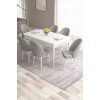 Extendable Dining Table & Chairs Set (7 Pieces) Roz - White, Grey White
Grey