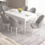 Extendable Dining Table & Chairs Set (7 Pieces) Roz - White, Grey White
Grey