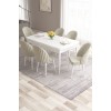 Extendable Dining Table & Chairs Set (7 Pieces) Roz - White, Cream White
Cream